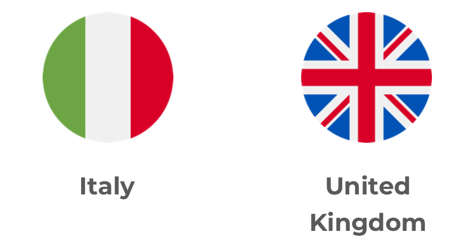 Italy and United Kingdom