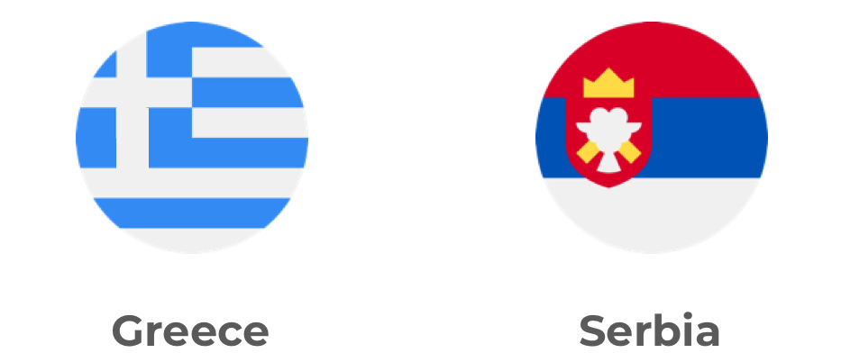 Greece and Serbia